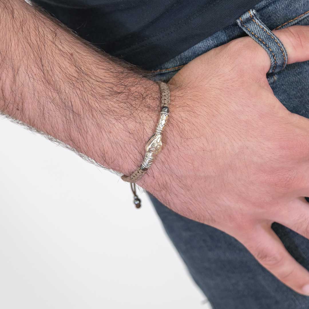 Pulsera macramé Serpiente