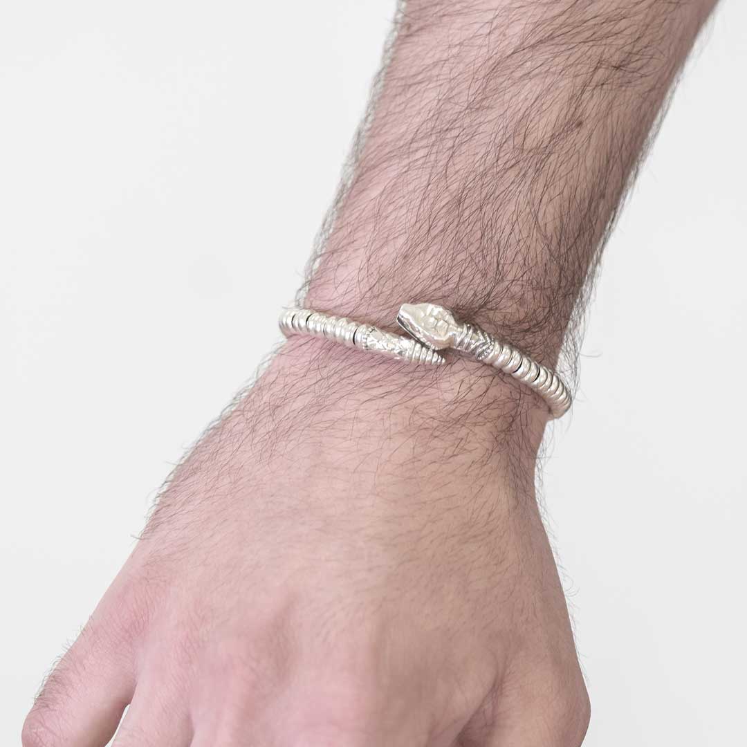 Pulsera Plata Serpiente