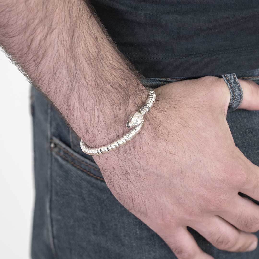 Pulsera Plata Serpiente