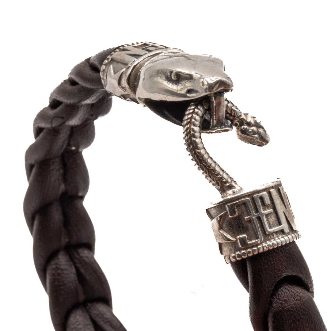 Pulsera cuero Serpiente Mediana