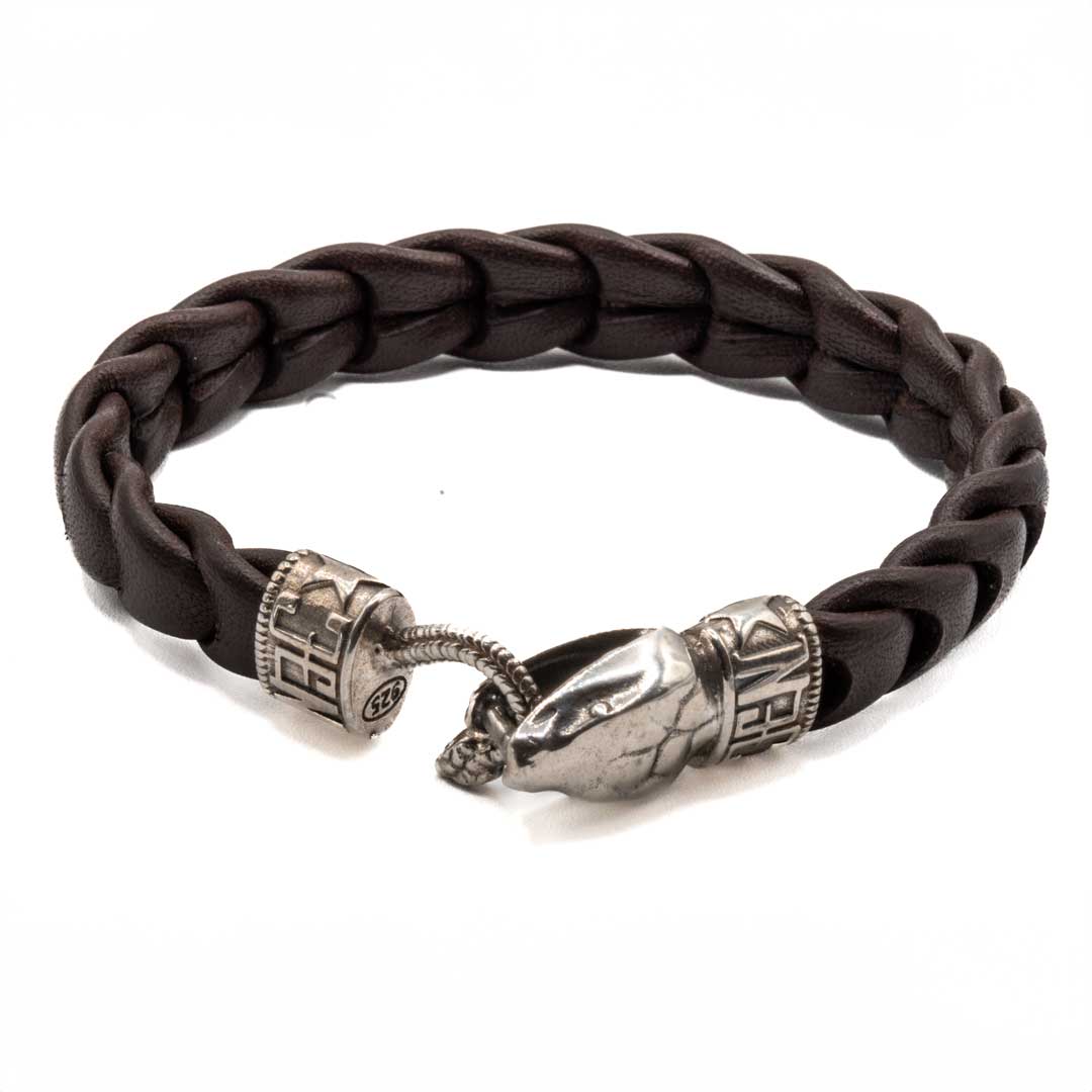 Pulsera cuero Serpiente Mediana