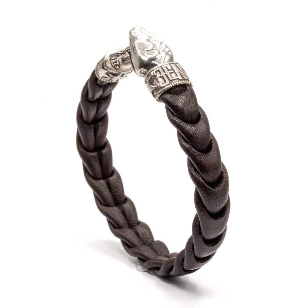 Pulsera cuero Serpiente Mediana