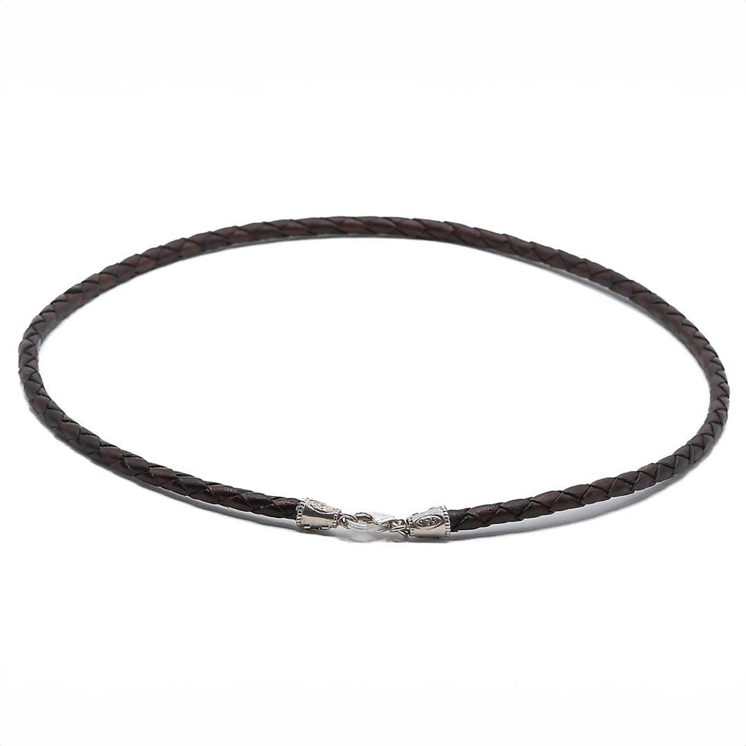 Cadena Plata y Cuero