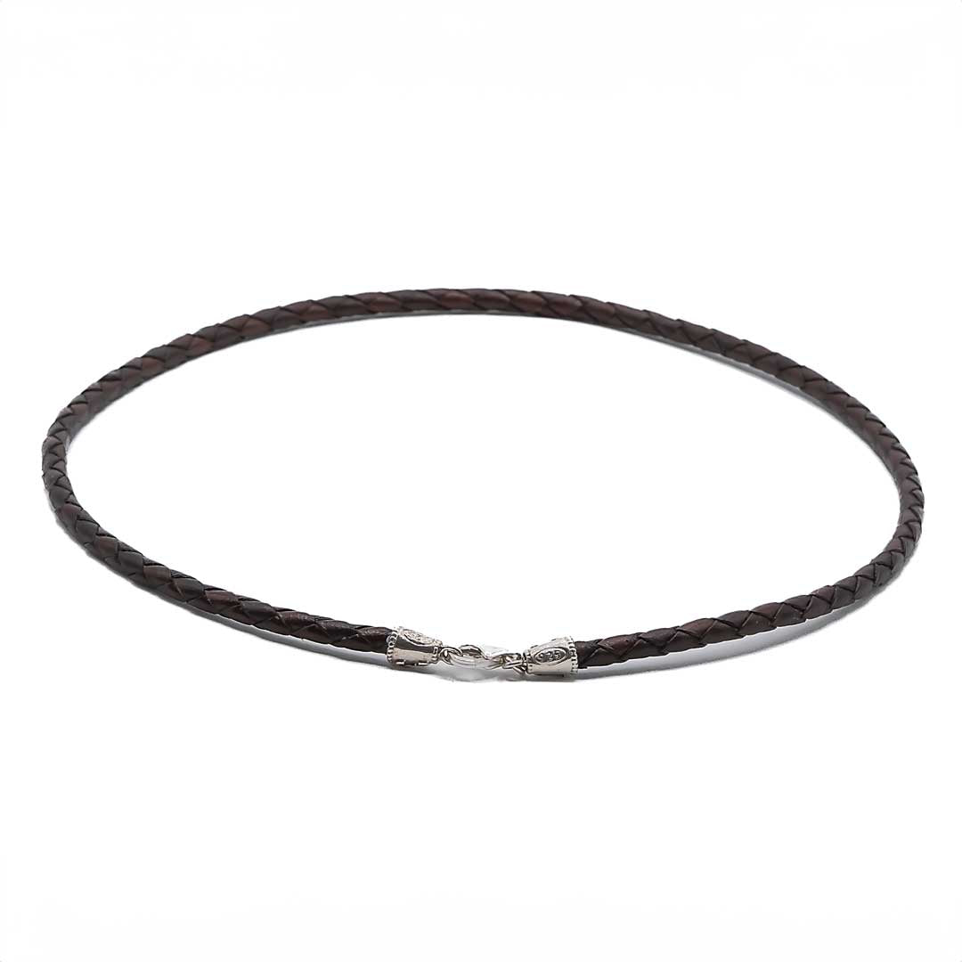 Cadena Plata y Cuero