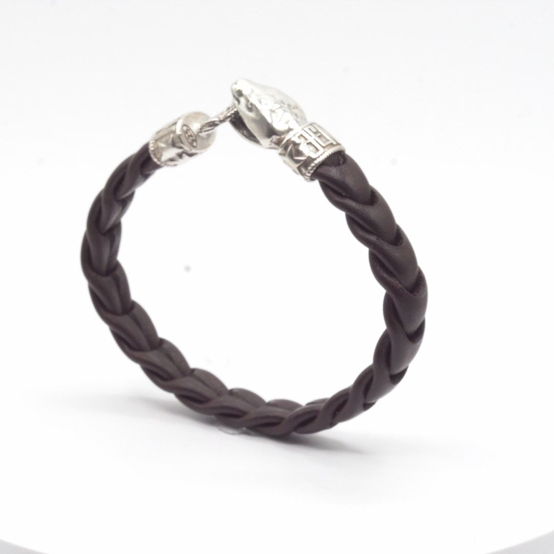 Pulsera cuero Serpiente Mediana