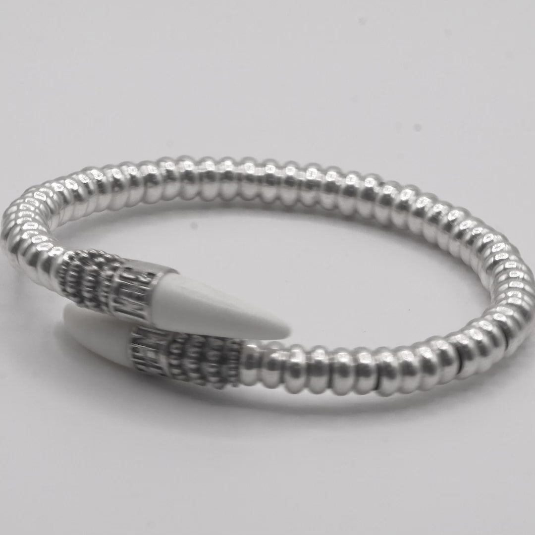 Pulsera Plata Colmillos Serpiente