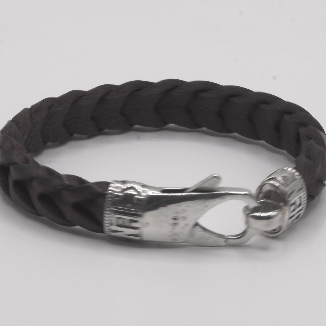 Pulsera cuero negro