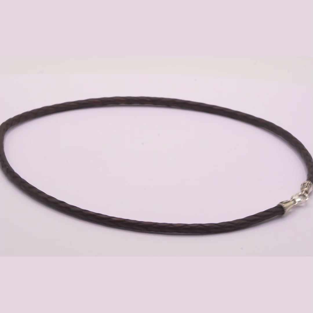 Cadena Plata y Cuero