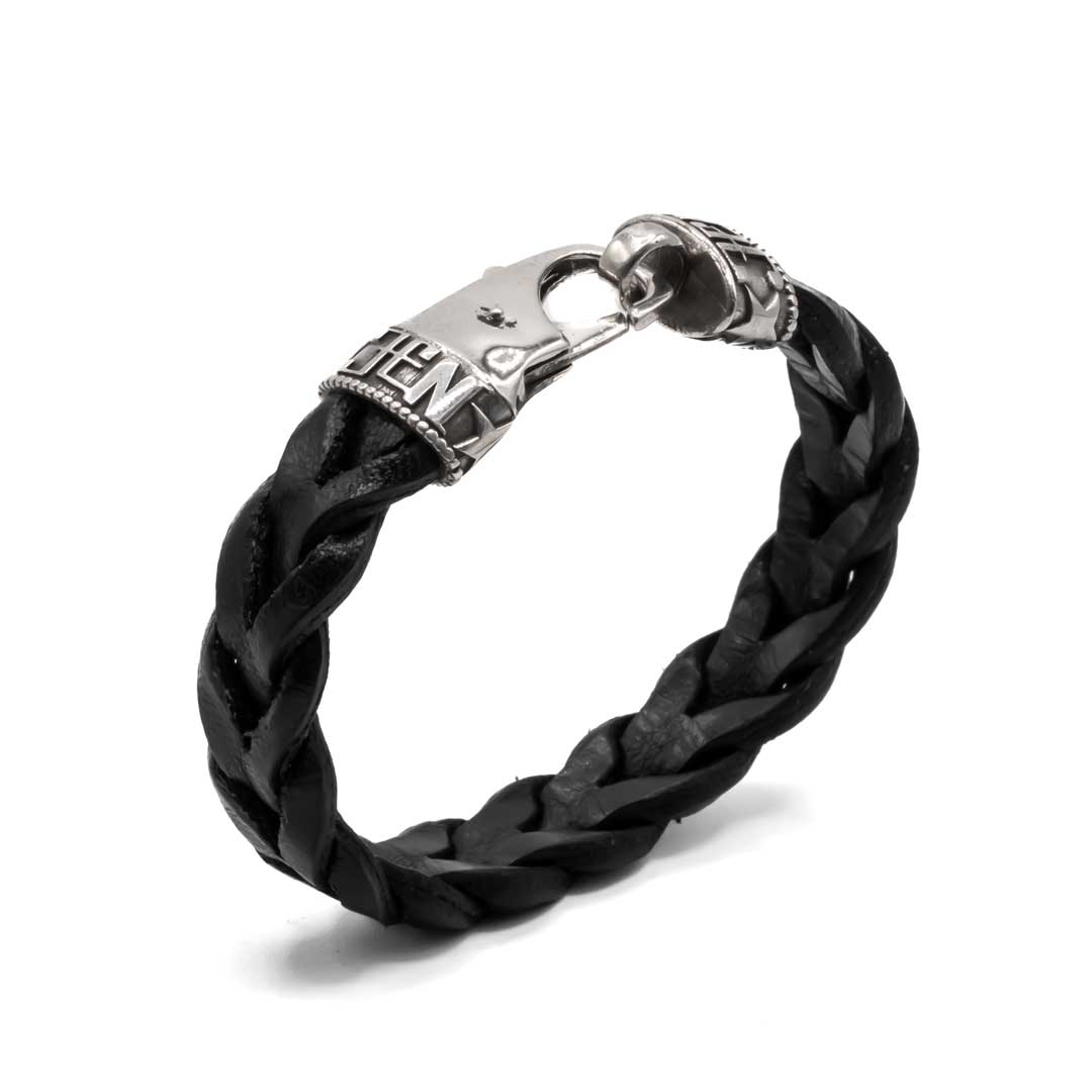 Pulsera cuero negro