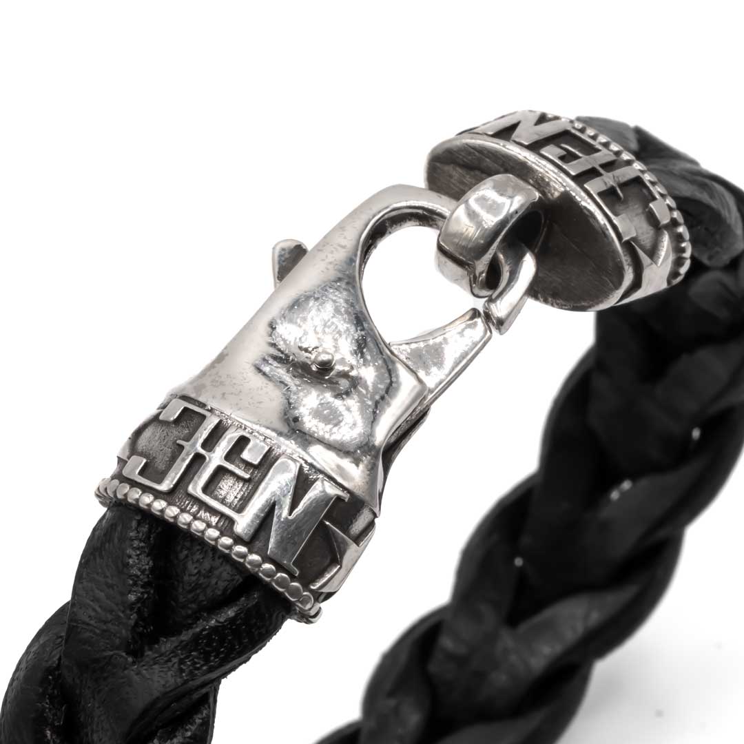 Pulsera cuero negro