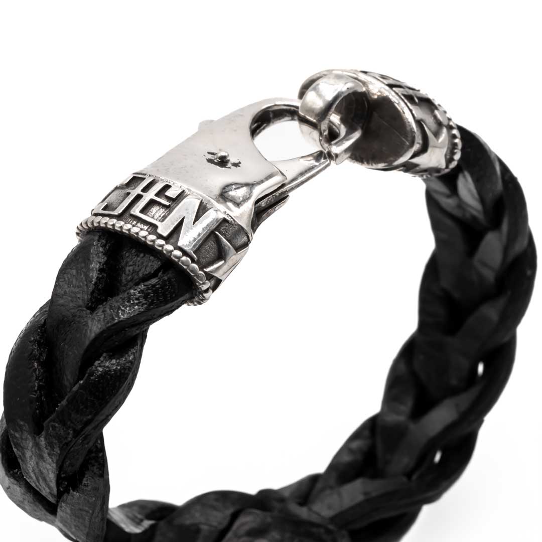 Pulsera cuero negro