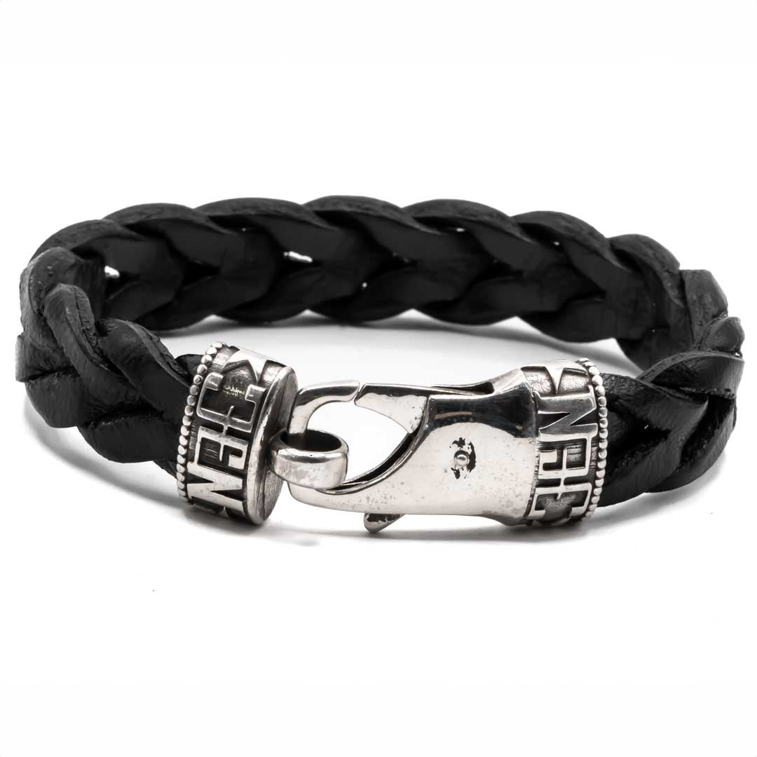 Pulsera cuero negro
