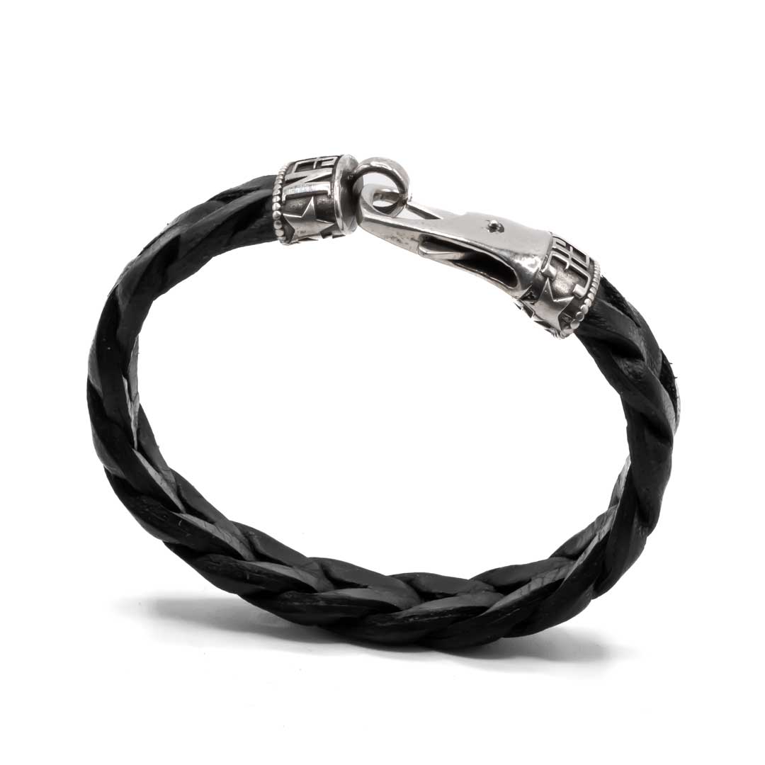 Pulsera cuero negro