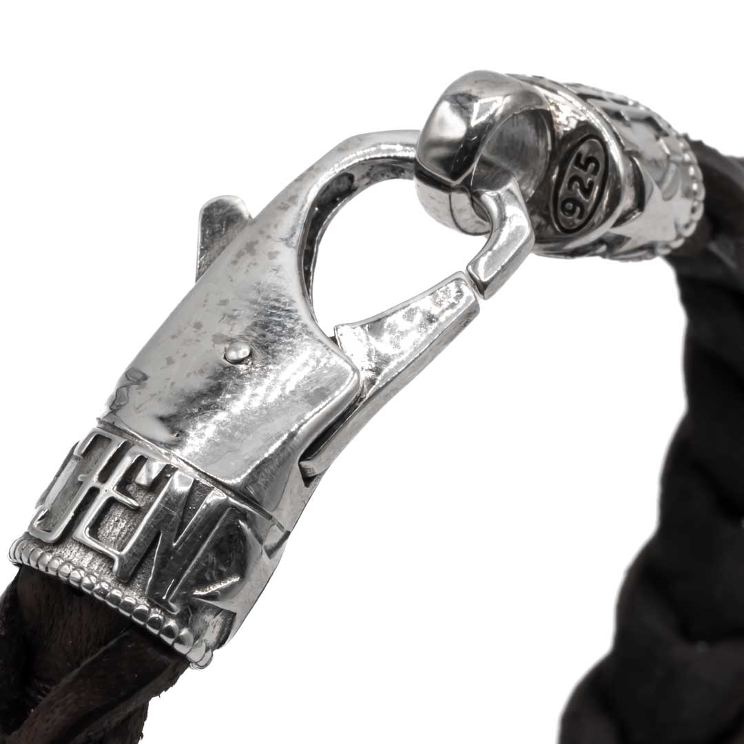 Pulsera cuero negro
