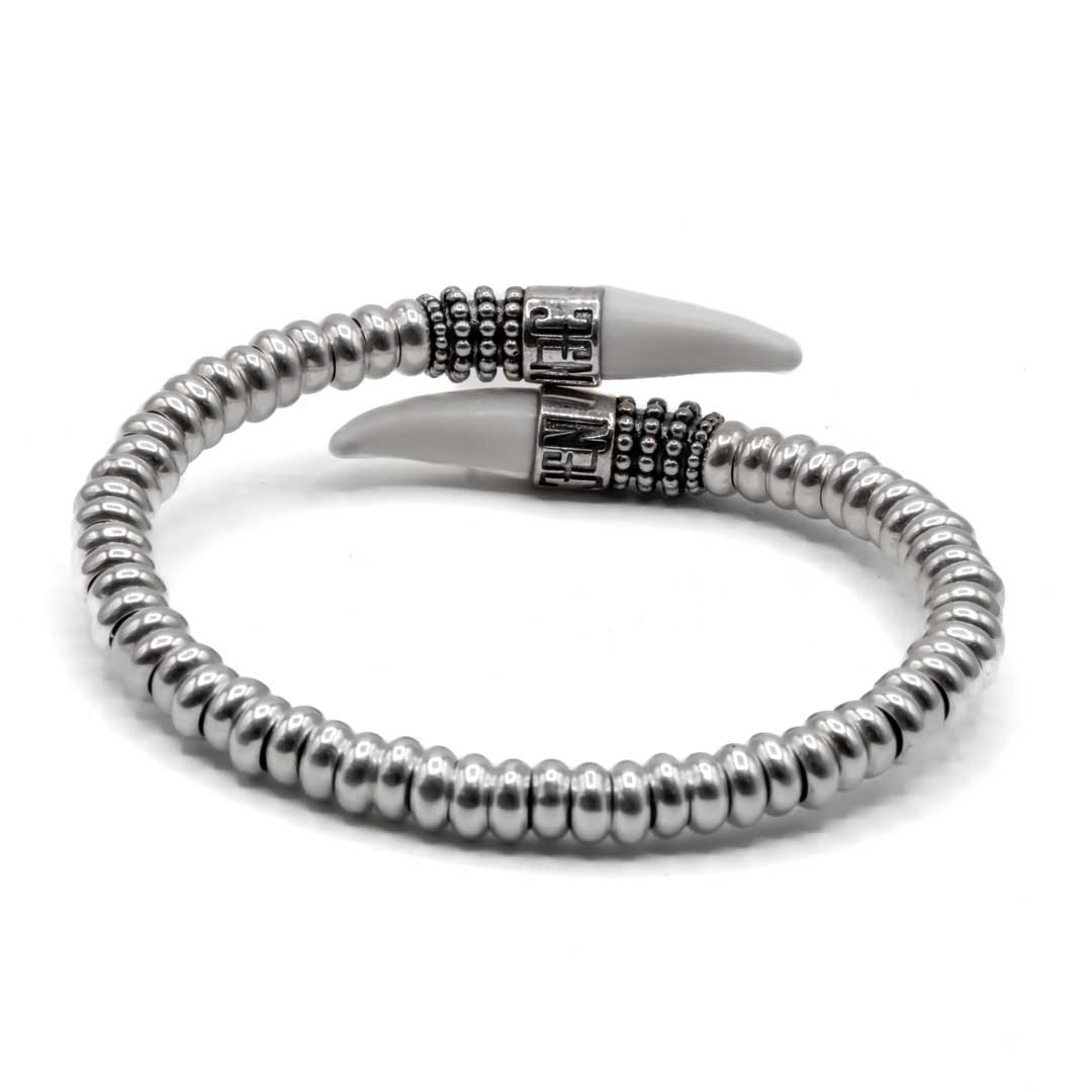 Pulsera Plata Colmillos Serpiente