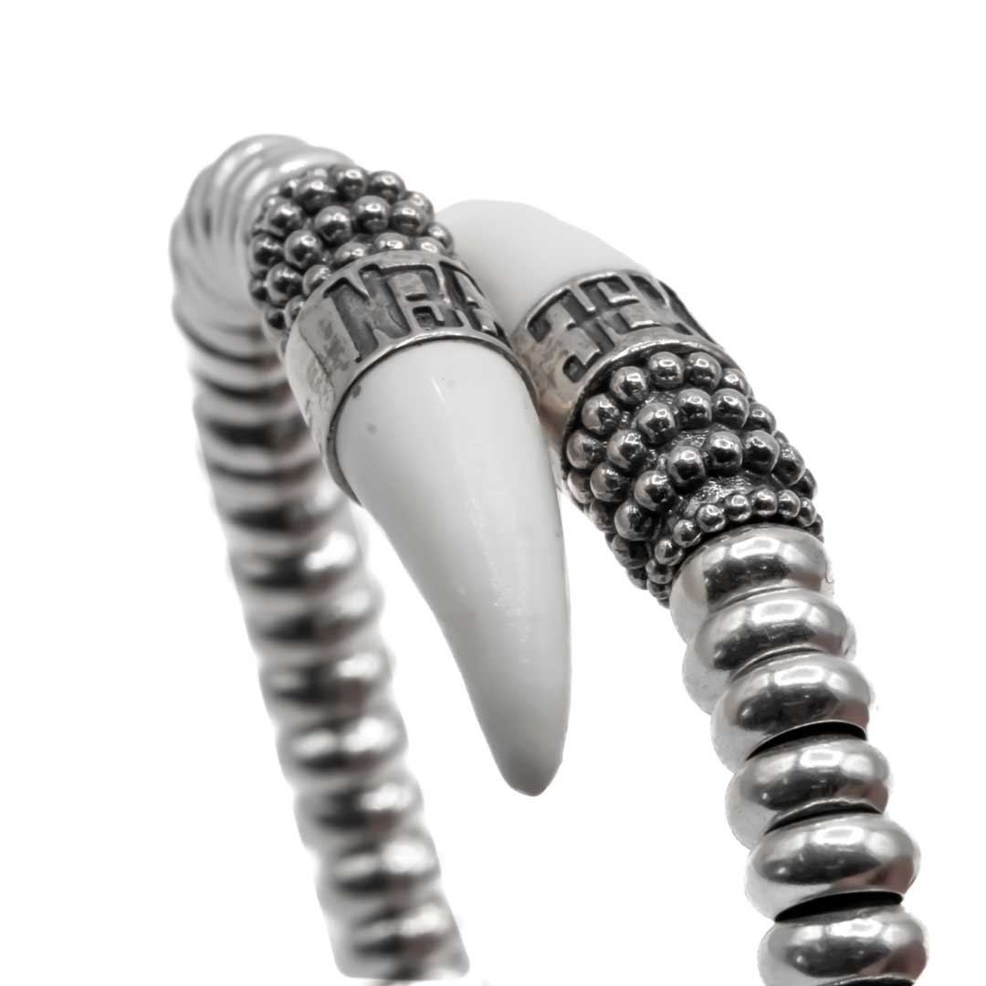 Pulsera Plata Colmillos Serpiente