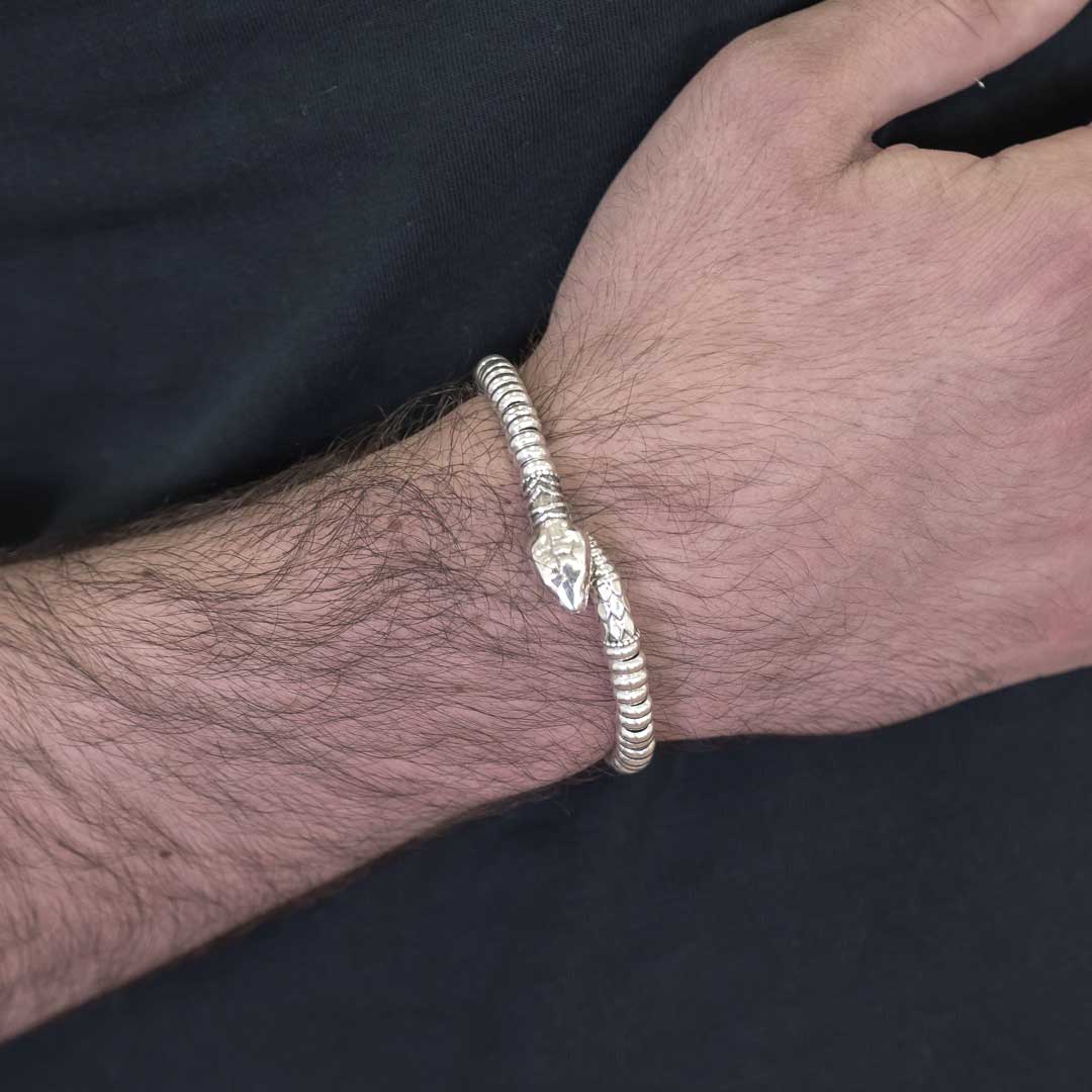 Pulsera Plata Serpiente