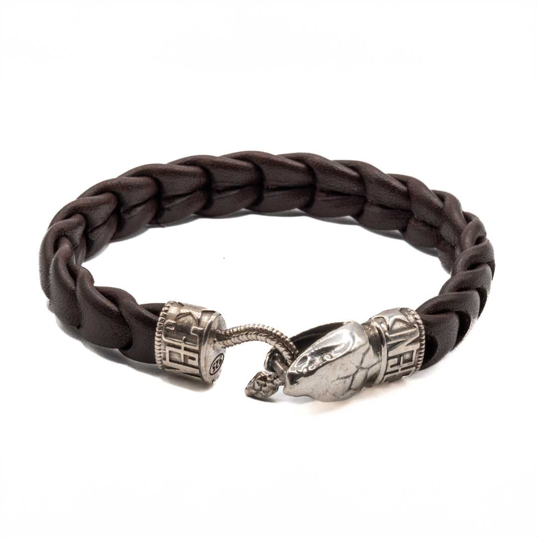 Pulsera cuero Serpiente Mediana