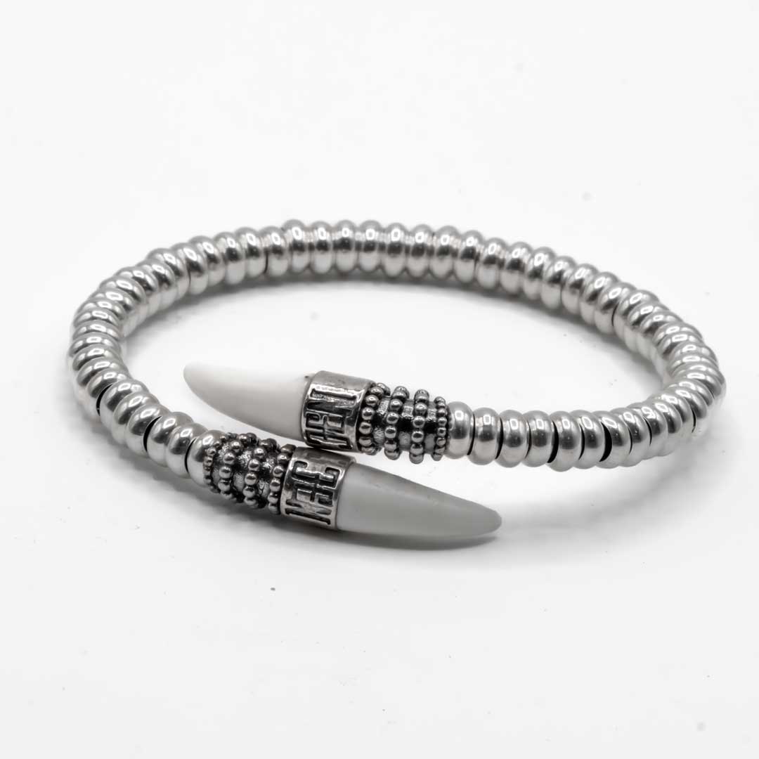 Pulsera Plata Colmillos Serpiente